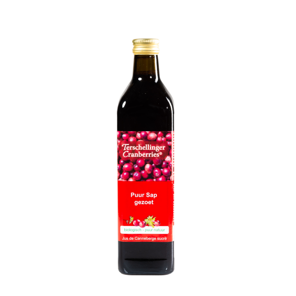 Tersch. Cranberrysap gezoet BIO 750 ml.