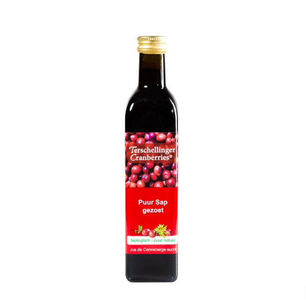 Tersch. Cranberrysap gezoet BIO 500 ml.