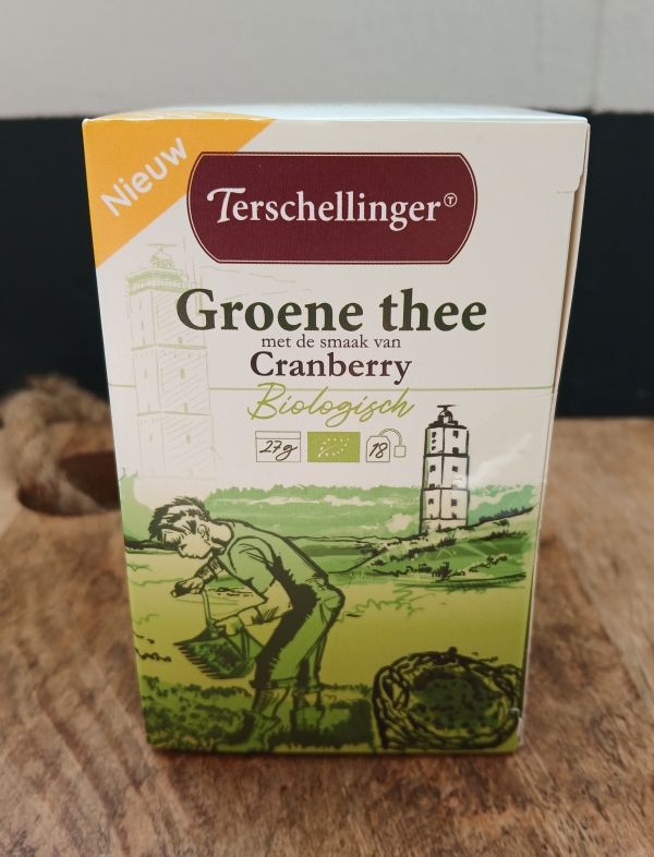 Thee Cranberry/Groen BIO doos 10x8x27gr