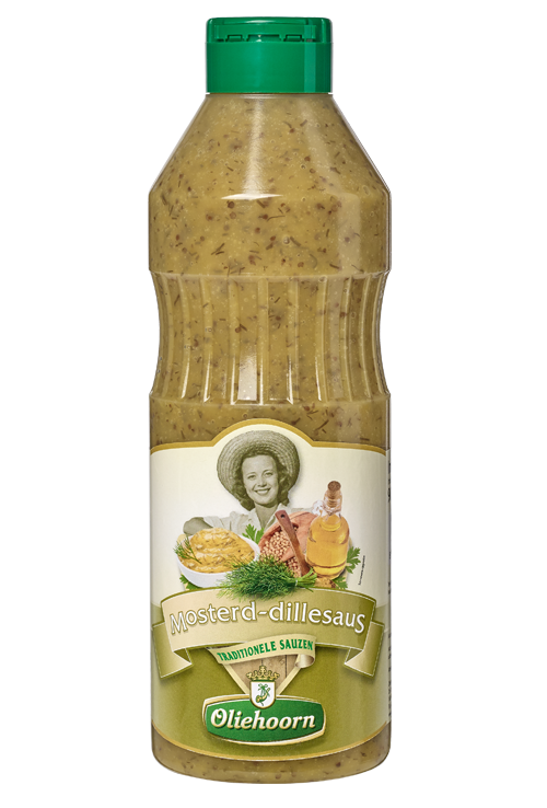 * Oliehoorn Mosterd-Dillesaus 900 ml.