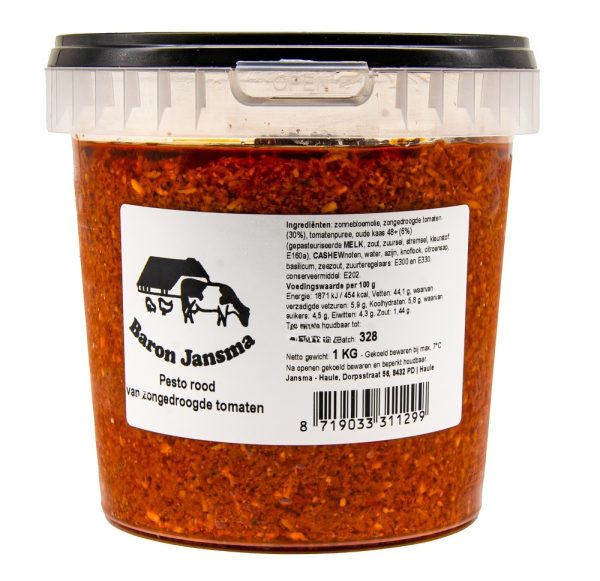Pesto Rood 1 kg. Harte Foods/Molkerei