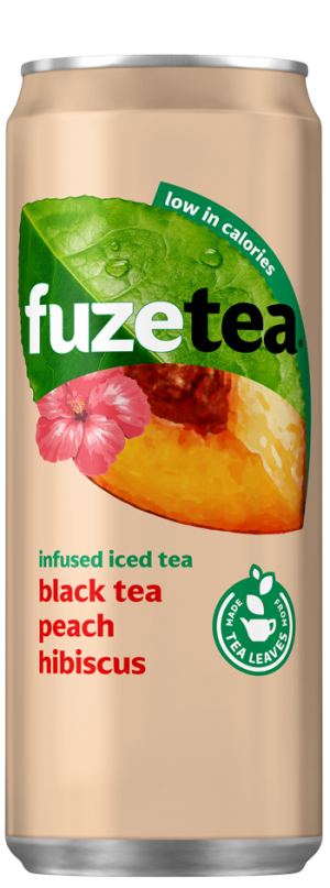 Fuze tea Peach Hibiscus blikje 24x0,33 l
