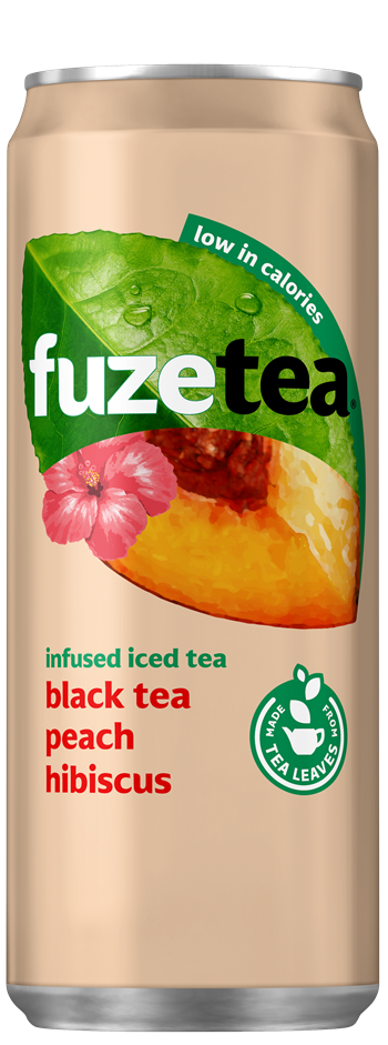 Fuze tea Peach Hibiscus blikje 24x0,33 l