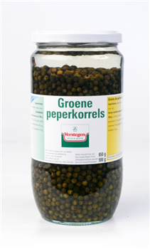 Pepers groen op sap Verstegen 850gr.