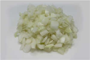 Witte ui blokjes 10mm 500 gr.
