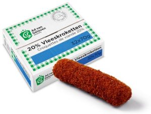 Kroketten 20% vlees 32x70gr.