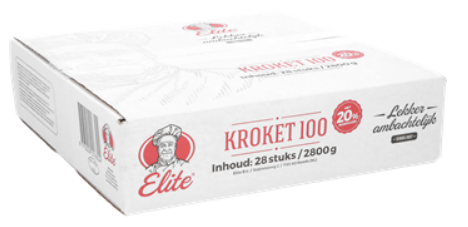 Kroketten rundvlees 20% Elite 28x100gr.