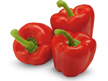 Paprika rood klasse 1 p/kg.