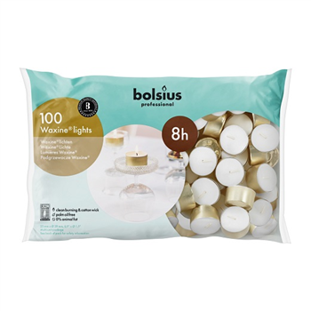 Theelicht+huls 8 uur 100 st bolsius