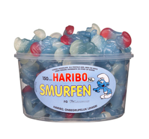 Smurfenmix snoep silo 150 st.