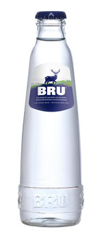 Bru mineraalwater fles glas plat 24x25cl