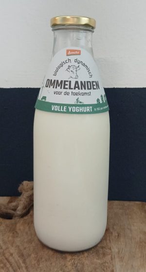 Ommelanden BIO yoghurt vol fles 1 ltr.
