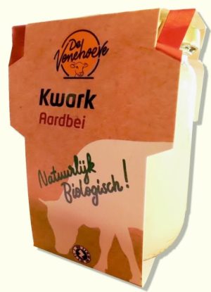 Venehoeve BIO kwark aardbei pot 500 ml.