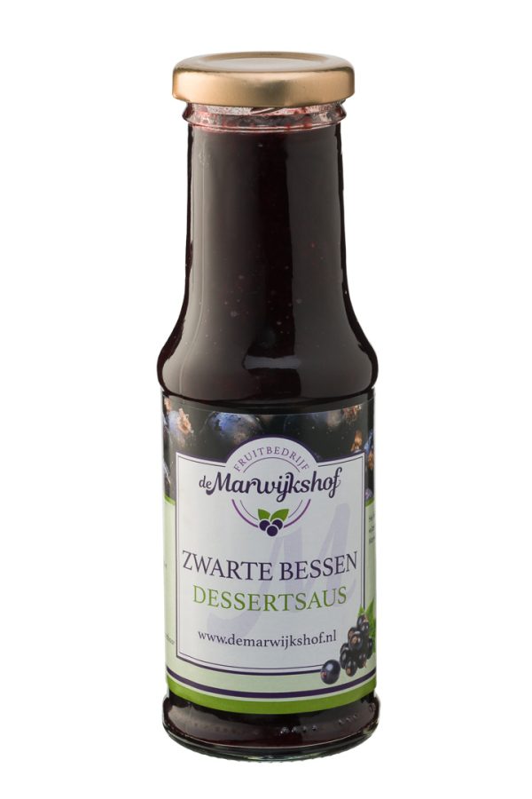 Marwijkshof zw.bessen dessertsaus 200ml.