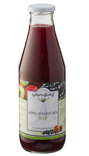 Marwijkshof duodrank appel/zw. bes 0,75l