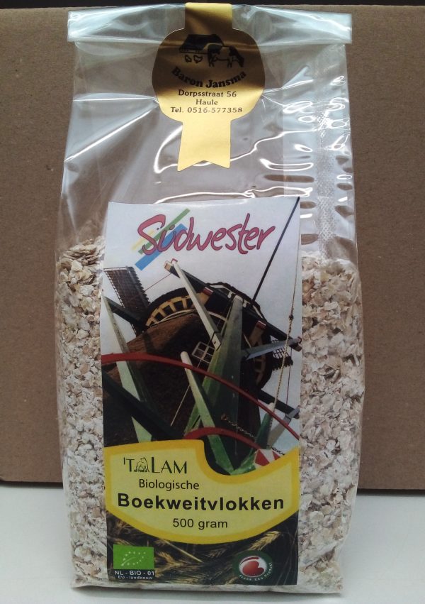 Boekweitvlokken Bio 't Lam 500 gr.