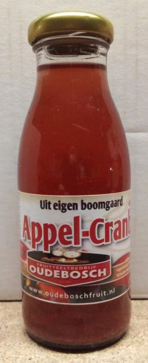 Fruitsap 100% appel-cranberry 0,25 ltr.