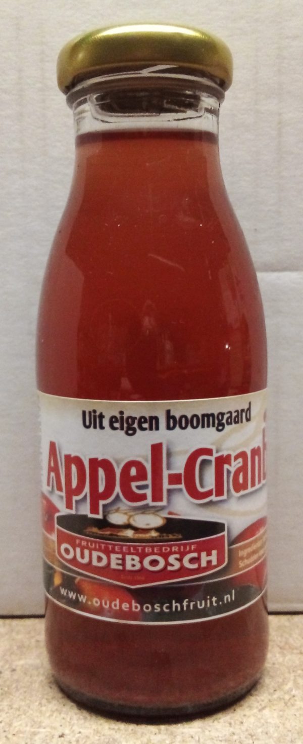 Fruitsap 100% appel-cranberry 0,25 ltr.