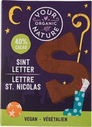 Chocolade letter S vegan bruin BIO 12x13