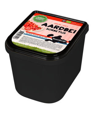 Bio Sorbetijs aardbei 2x2500 ml.