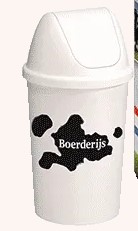 Boerderijs Prullenbak + deksel