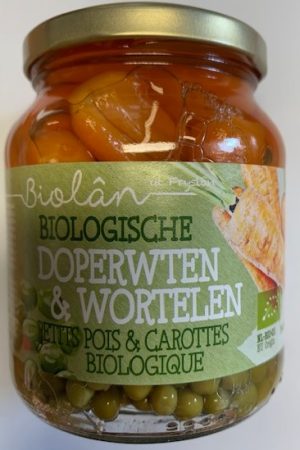 Biolân Doperwten/worteltjes 6x370 ml.