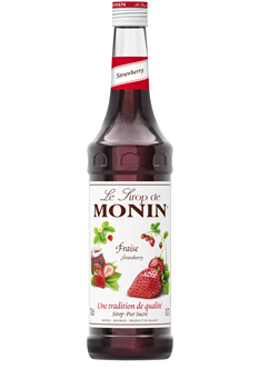 * Koffiesiroop Aardbei Monin 0.70 cl.