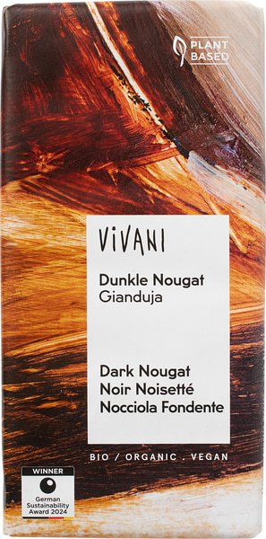 Chocolate bar dark nougat BIO 12x80 gr.