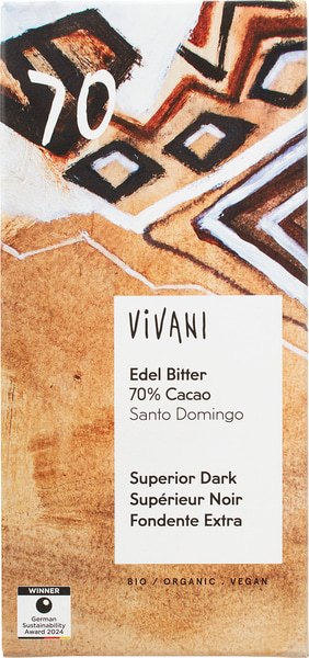 Chocolate bar dark 70% BIO 10x80 gr.
