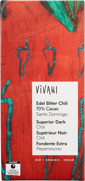 Chocolate bar dark chili BIO 10x80 gr.