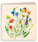 Kaart bos wilde bloemen 5x1 stuks