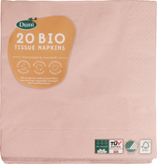 Servetten mellow rose  12x20 stuks