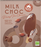 Roomijs milk choc 3-pack BIO 8x3 stuks