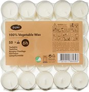 Theelichtjes vegetable wax  8x50 stuks