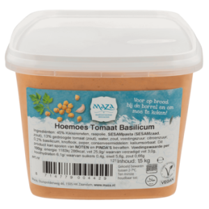 Hoemoes tomaat basilicum Maza 1,5kg