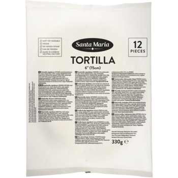 Wraps Tortilla mini 15 cm. 12x12 st.