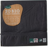 Servetten zwart  12x20 stuks