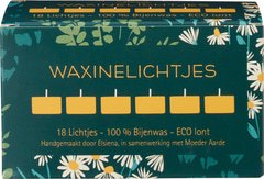 Bijenwaskaars theelichtjes  6x18 stuks