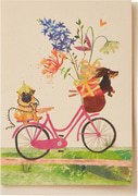 Kaart honden verjaardag fiets  10x1 stuk