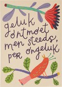 Kaart geluk ontmoet men steeds  10x1 stu